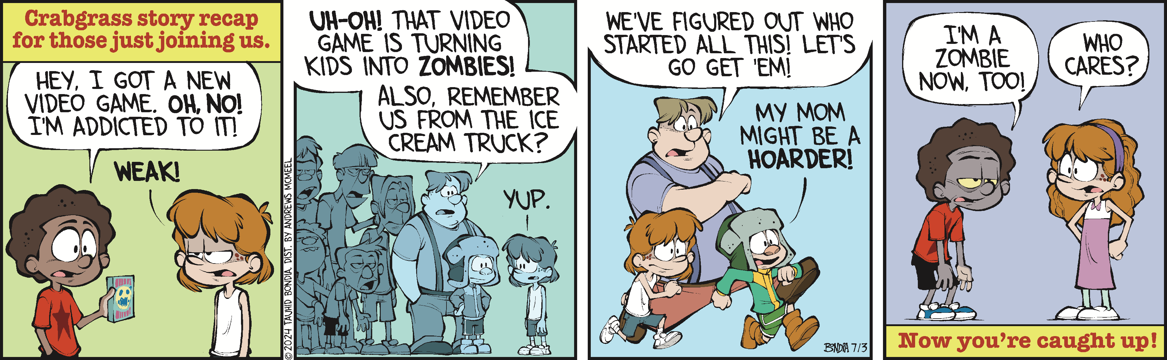 Comic strip recap of 