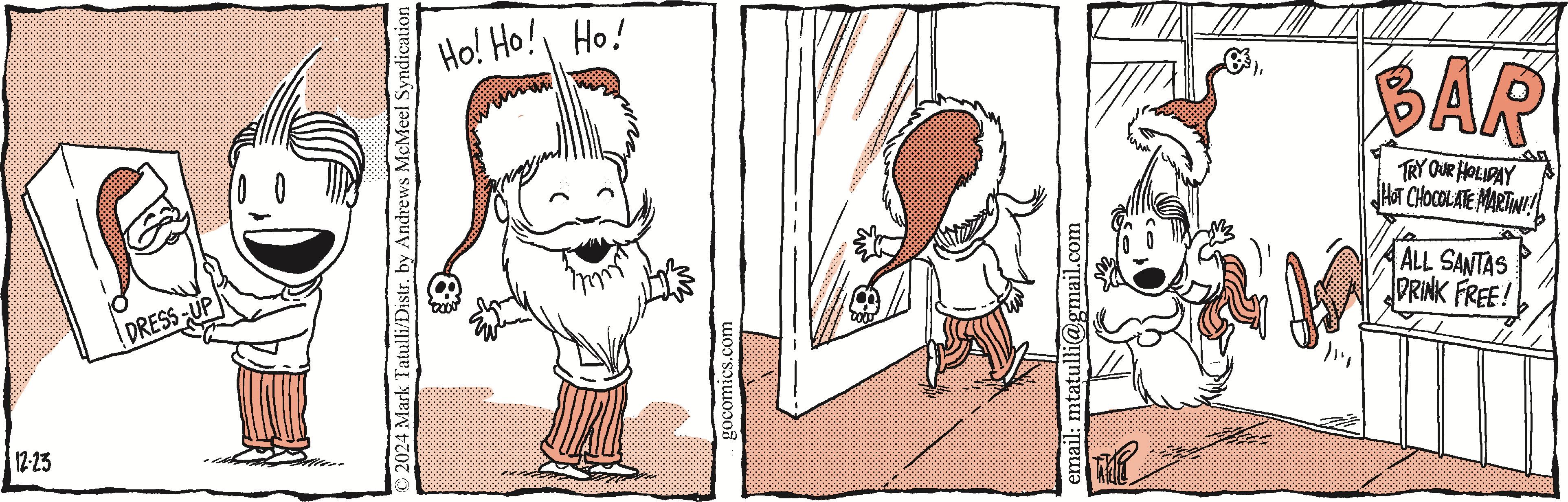 A playful comic strip featuring a child joyfully holding a 