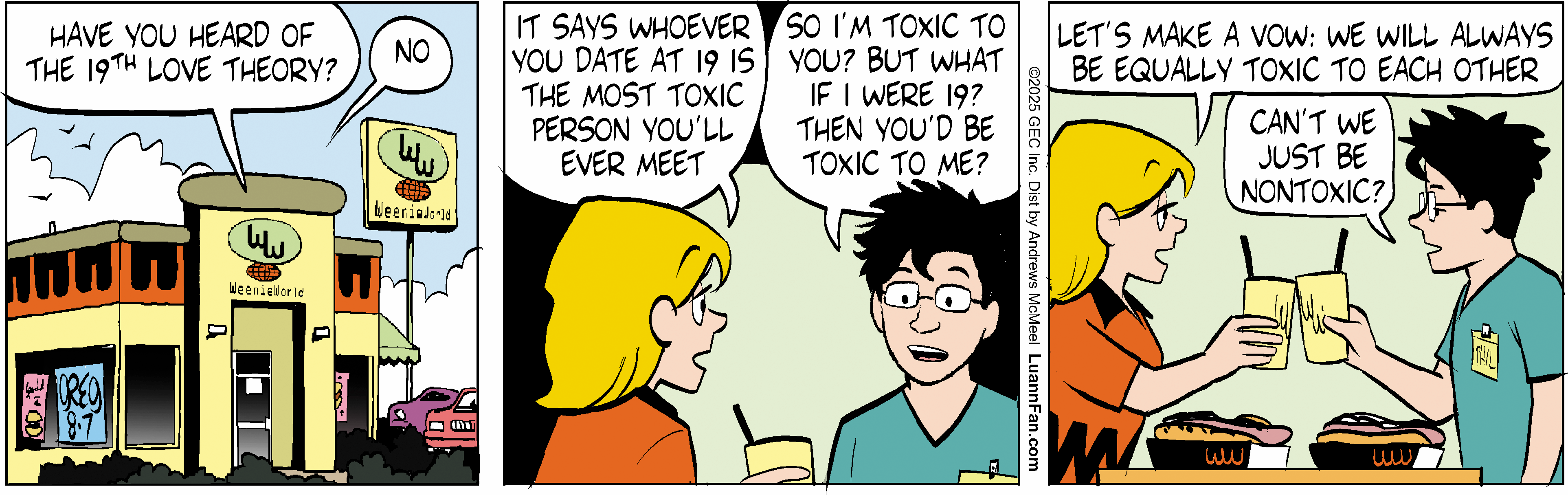 A comic strip featuring two characters discussing the 