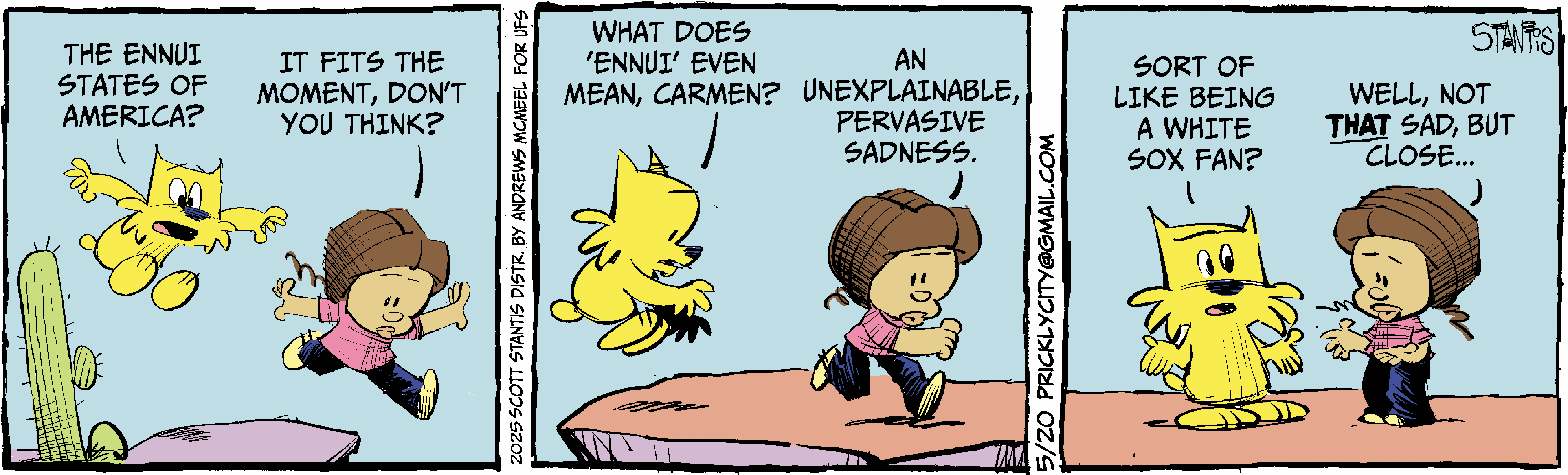 Comic strip featuring two characters discussing the concept of 