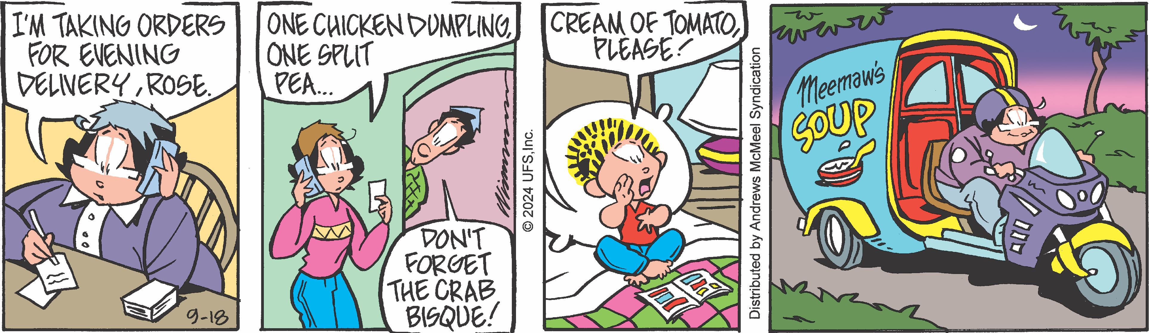 Cartoon featuring a child requesting 