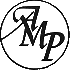 Logo of AMP, featuring stylized letters A, M, and P within a circular design, representing a brand or organization.